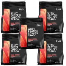 Kit 5X Whey Protein Concentrado - 1800g Refil Sem Sabor - Dux Nutrition