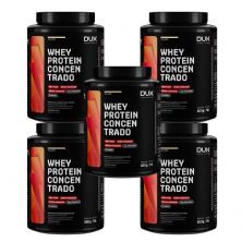 Kit 5X Whey Protein Concentrado - 450g Baunilha - Dux Nutrition