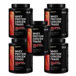 Kit 5X Whey Protein Concentrado - 450g Baunilha - Dux Nutrition