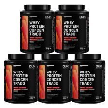 Kit 5X Whey Protein Concentrado - 450g Coco - Dux Nutrition