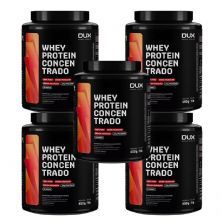 Kit 5X Whey Protein Concentrado - 450g Doce de Leite - Dux Nutrition