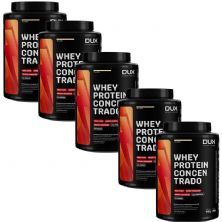 Kit 5X Whey Protein Concentrado - 900g Baunilha - Dux Nutrition