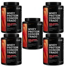 Kit 5X Whey Protein Concentrado - 900g Chocolate - Dux Nutrition