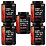 Kit 5X Whey Protein Concentrado - 900g Morango - Dux Nutrition