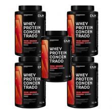 Kit 5X Whey Protein Concentrado - 900g Sem Sabor - Dux Nutrition
