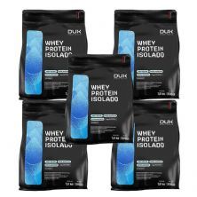 Kit 5X Whey Protein Isolado - 1800g Refil Morango - Dux Nutrition