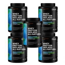 Kit 5X Whey Protein Isolado All Natural - 900g Chocolate - Dux Nutrition