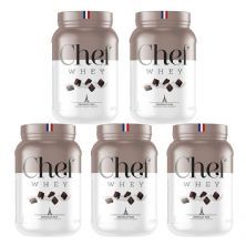 Kit 5X Whey Protein Sem Lactose - 907g Chocolate Meio Amargo - Chef Whey