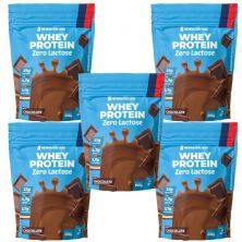 Kit 5X Whey Protein Zero Lactose - 900g Refil Chocolate - NewNutrition