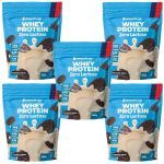 Kit 5X Whey Protein Zero Lactose - 900g Refil Cookies and Cream - NewNutrition