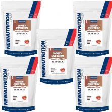 Kit 5X Whey Protein Zero Lactose - 900g Refil Morango - NewNutrition