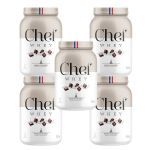 Kit 5X Whey Protein Zero Lactose - 907g Mousse de Chocolate - Chef Whey