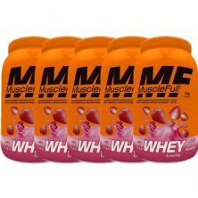 Kit 5X Whey Quality - 810g Morango - MuscleFull