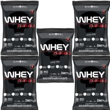 Kit 5X Whey Turbo - 907g Refil Chocolate - Black Skull