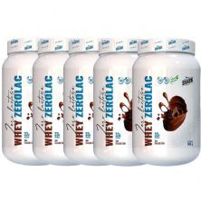 Kit 5X Whey ZeroLac - 900g Chocolate Dark - Shark Clinic