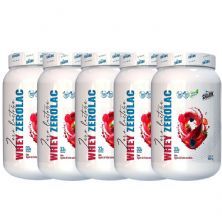 Kit 5X Whey ZeroLac - 900g Iogurte de Frutas Vermelhas  - Shark Clinic