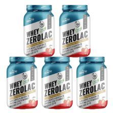 Kit 5X Whey ZeroLac - 900g Morango - Shark Pro