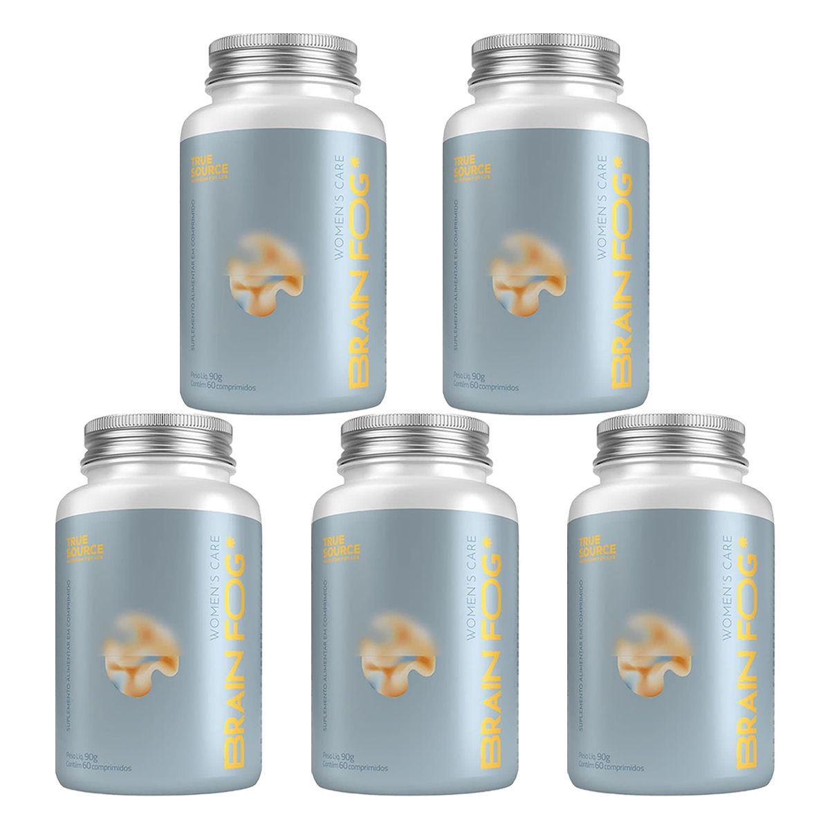 Kit 5X Womens Care Brain Fog - 60 Comprimidos - True Source