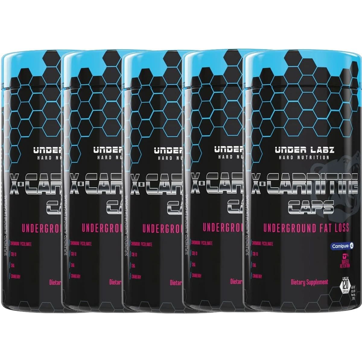 Kit 5X X-Carnitine - 120 C�psulas - Under Labz