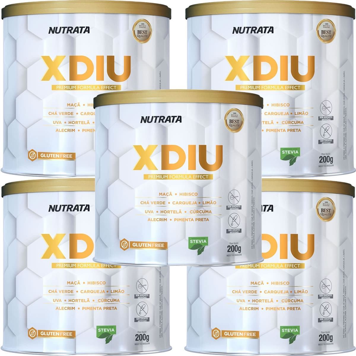 Kit 5X X-Diu - 200g Sem Sabor - Nutrata