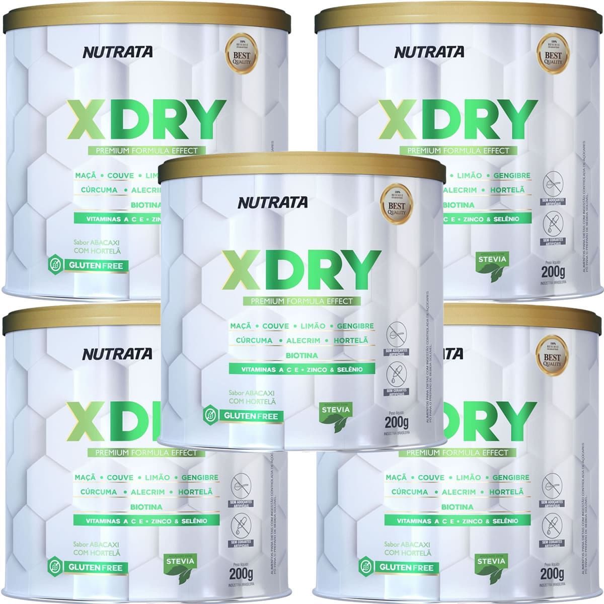 Kit 5X X-Dry - 200g Abacaxi com Hortel� - Nutrata