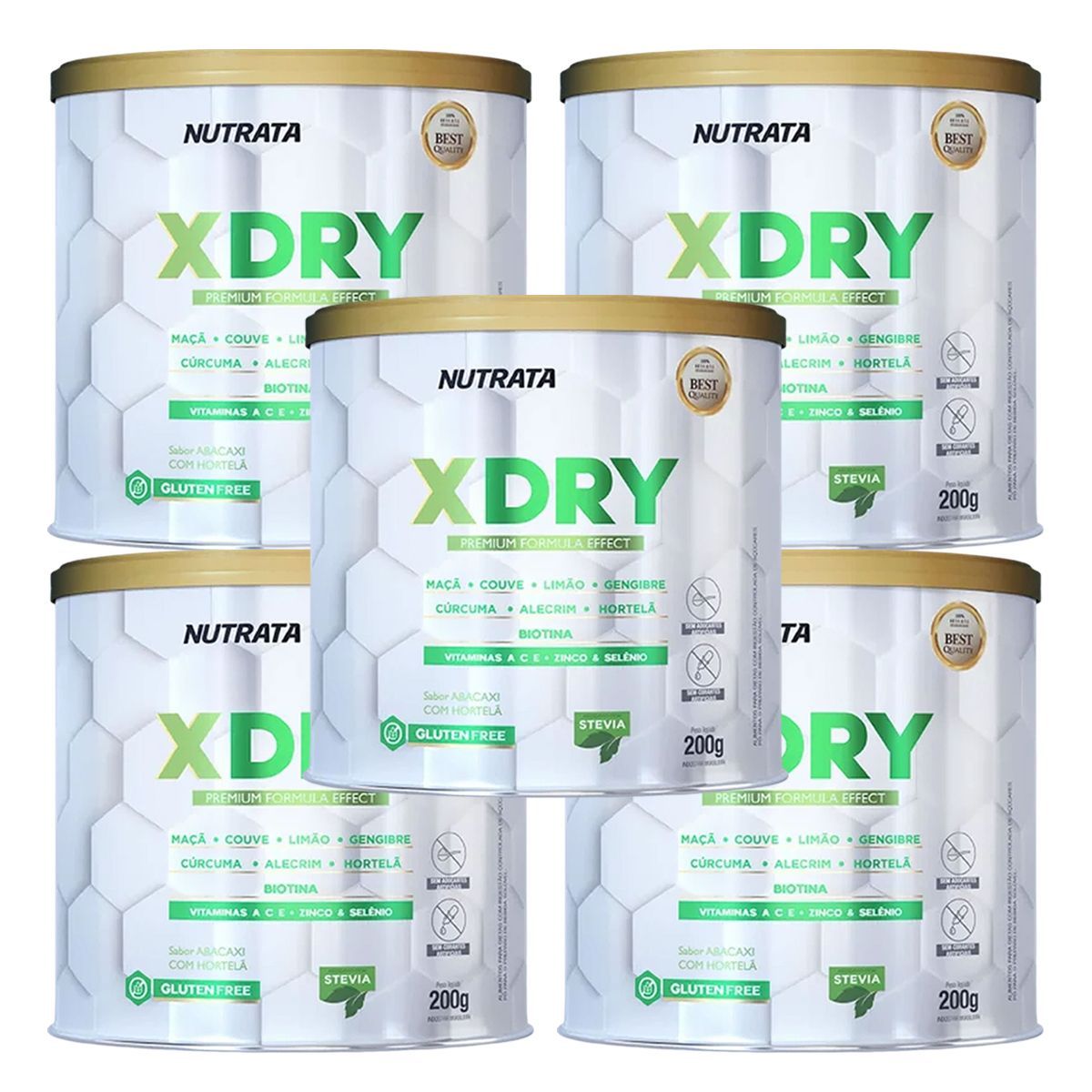 Kit 5X X-Dry - 200g Abacaxi com Hortel� - Nutrata
