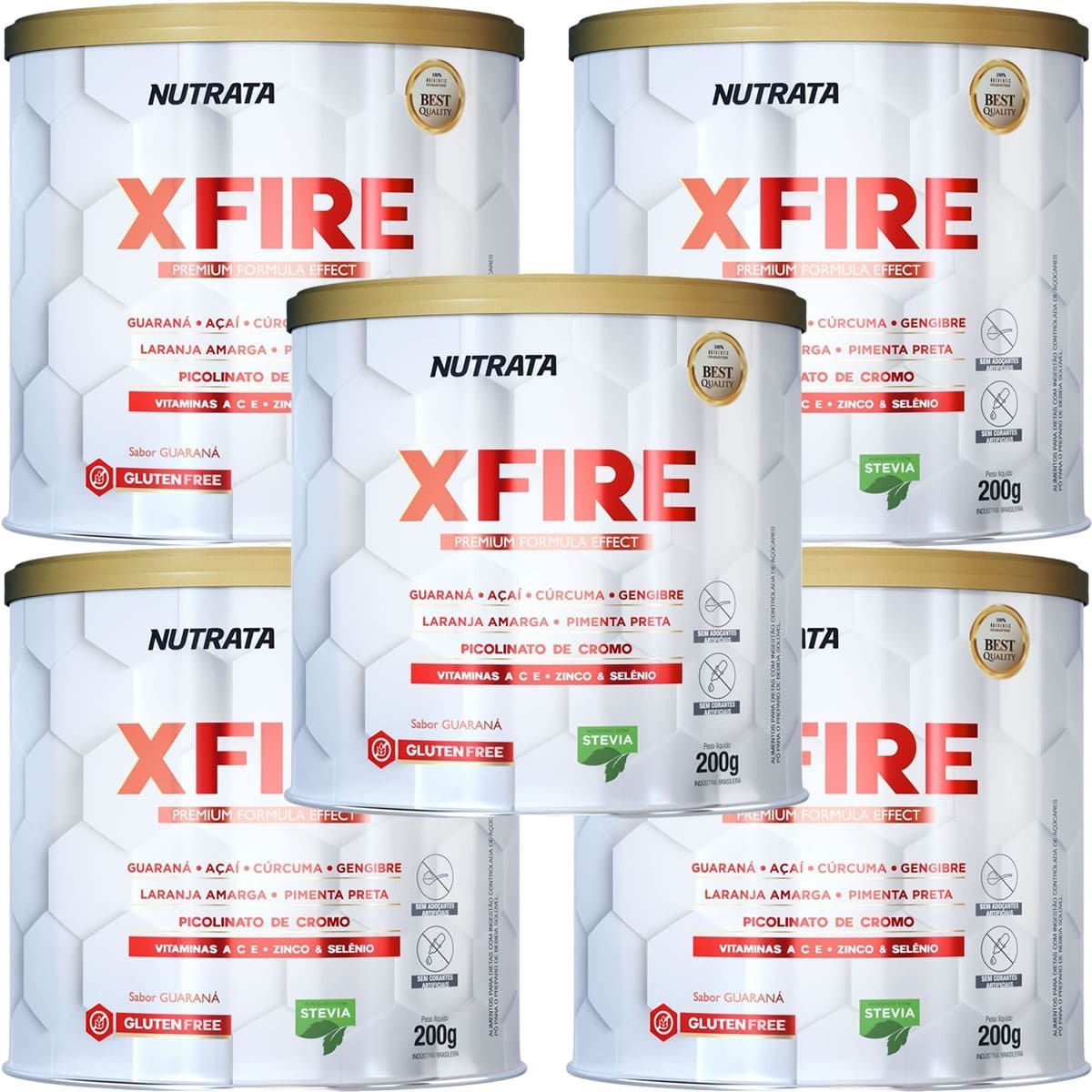 Kit 5X X-Fire - 200g Guaran� - Nutrata