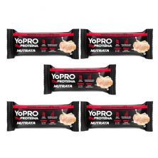 Kit 5X YoPRO - 1 Barra 55g Morango com Chocolate Branco - Nutrata