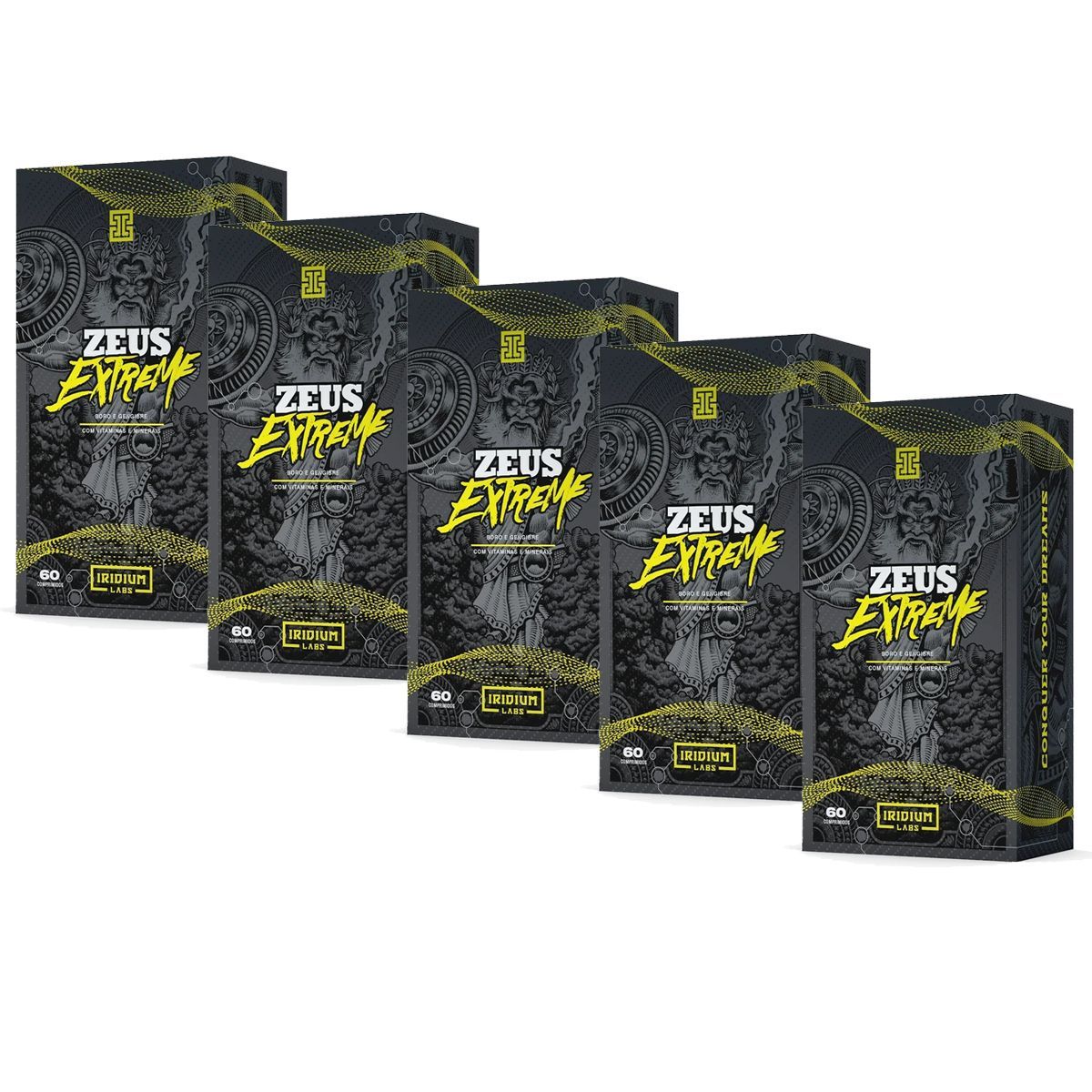 Kit 5X Zeus Extreme - 60 Comprimidos - Iridium