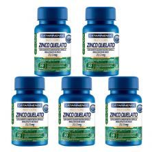 Kit 5X Zinco Quelato - 30 C�psulas - Catarinense Nutri��o