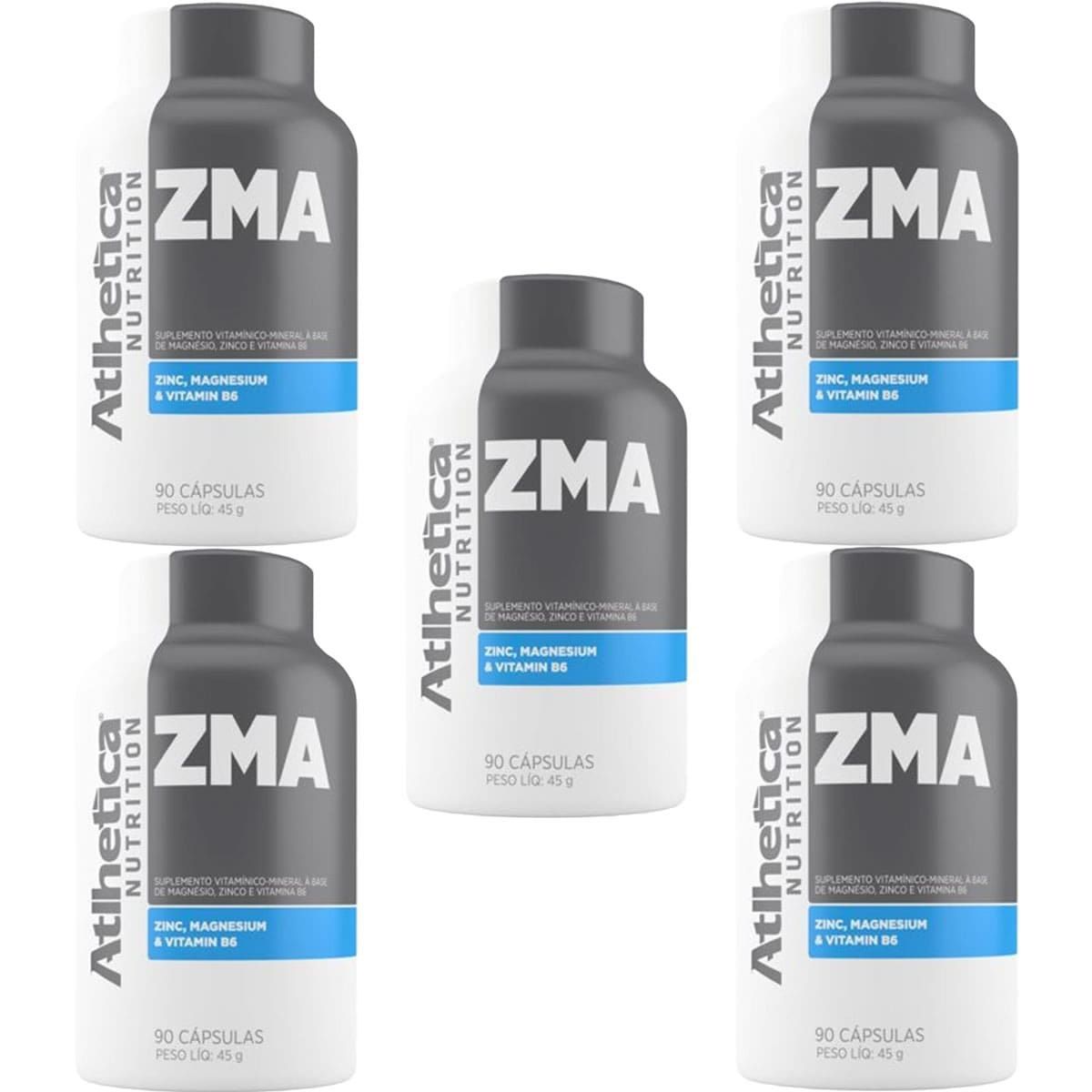 Kit 5X ZMA Evolution Series - 90 C�psulas - Atlhetica Nutrition