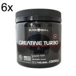 Kit 6X Creatine Turbo Monohidratada - 300g Sem Sabor  - Black Skull