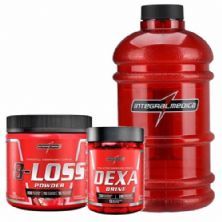 Kit 8 Loss Powder 200g Melancia + Dexa Drine 60 C�psulas + Gal�o Vermelho 2,2 litros - IntegralMedica