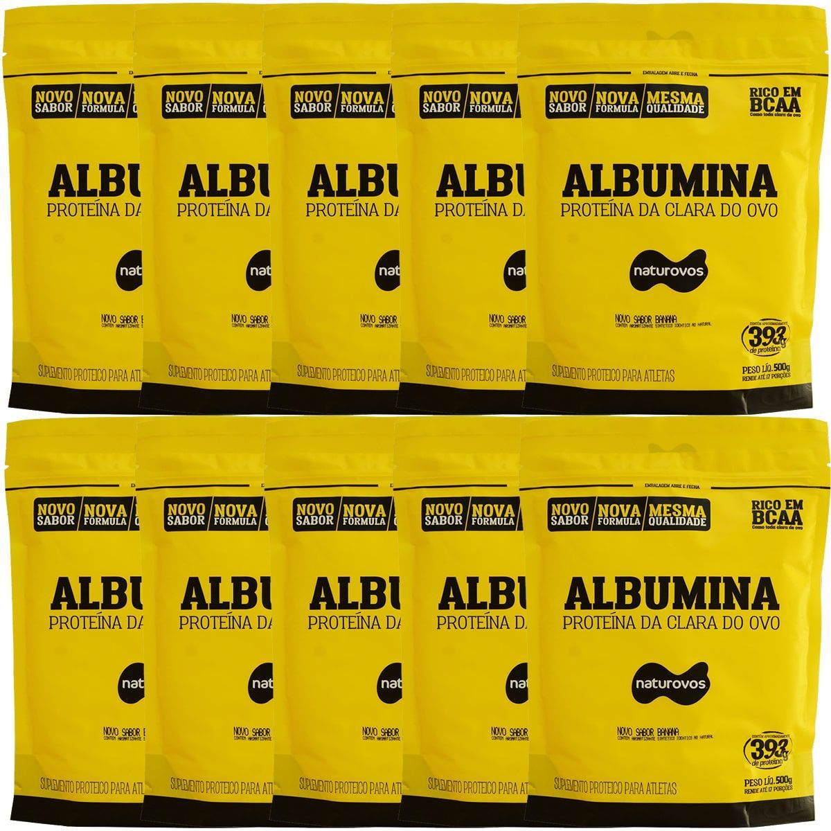 Kit Albumina - 500g Refil Banana - Naturovos