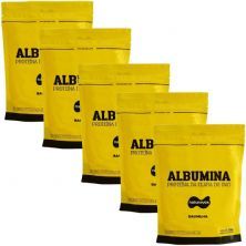 Kit 5X Albumina - 500g Refil Baunilha - Naturovos