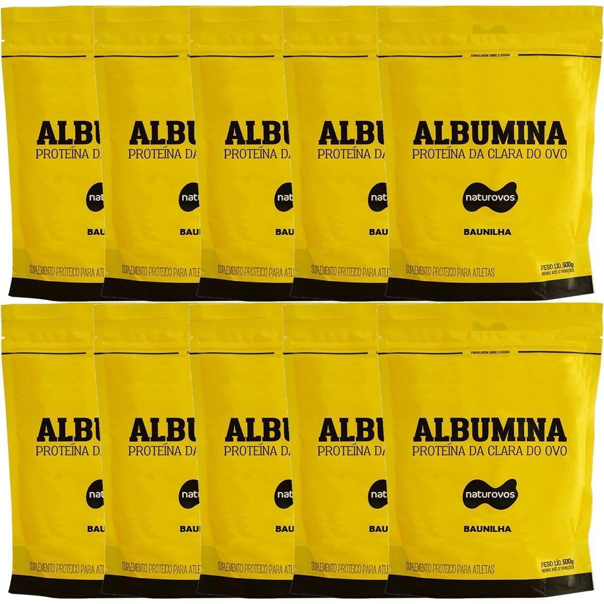 Kit Albumina - 500g Refil Baunilha - Naturovos