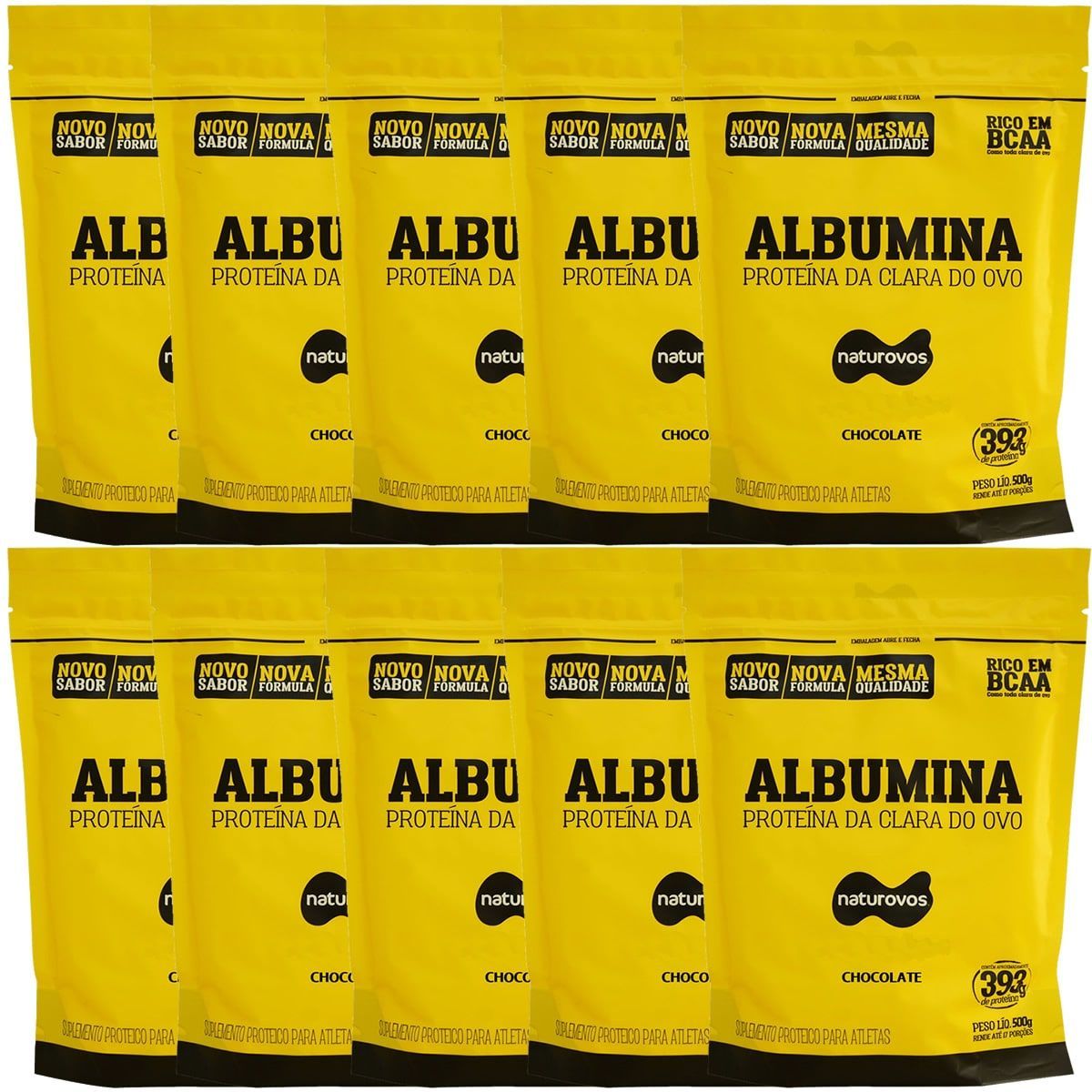 Kit Albumina - 500g Refil Chocolate - Naturovos