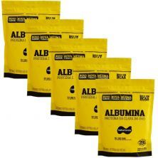 Kit 5X Albumina - 500g Refil Morango - Naturovos