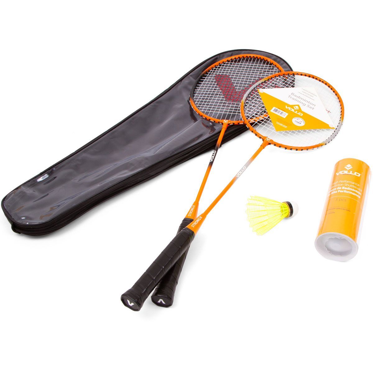 Kit Badminton - 2 Raquetes e  3 Petecas - Vollo Sports