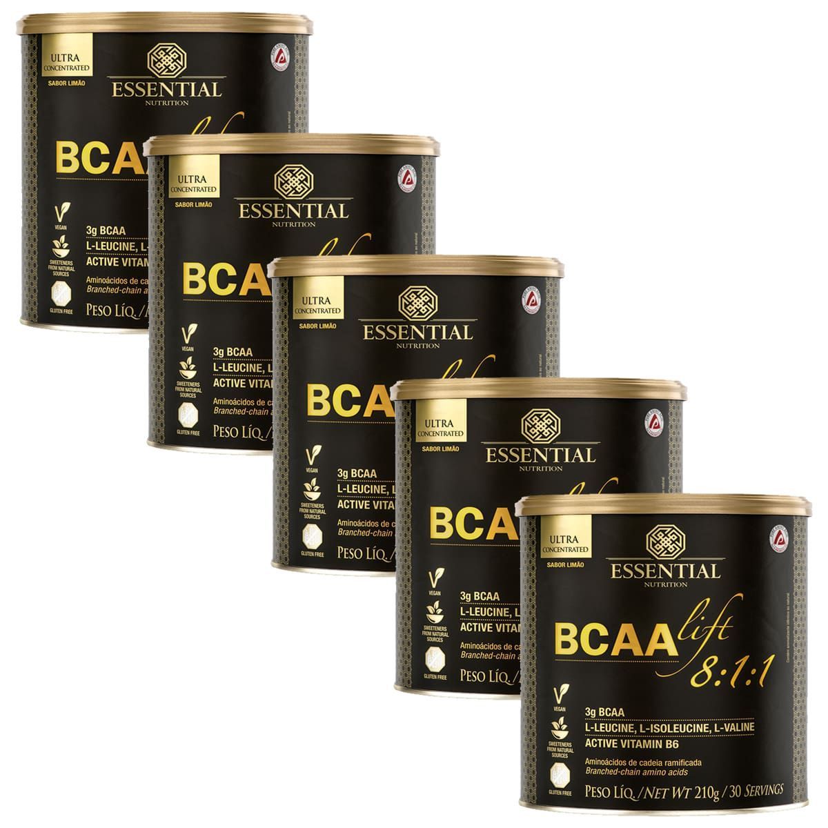 Kit BCAA LIFT 8:1:1 - 210g Lim�o - Essential Nutrition
