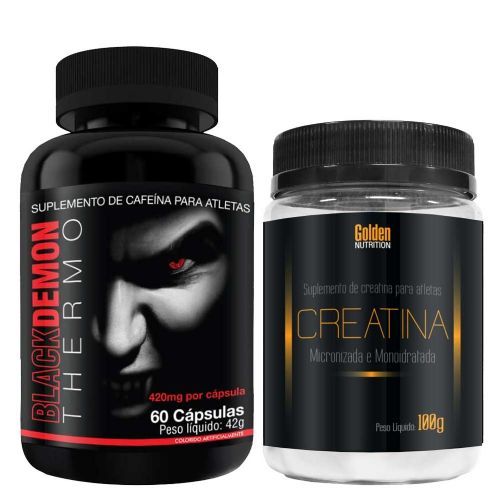 Kit Black Demon Thermo 60 C�psulas + Creatina Monoidratada 100g - Intlab
