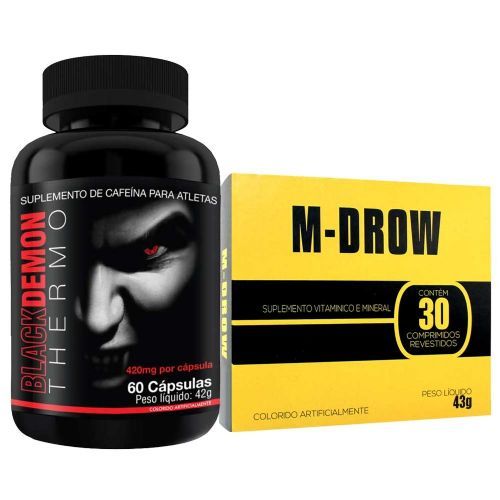 Kit Black Demon Thermo 60 C�psulas + M-Drow 30 Comprimidos - Intlab
