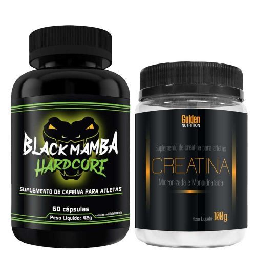 Kit Black Mamba Hardcore 60 C�psulas + Creatina Monoidratada 100g - Intlab