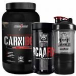 Kit Carnibol Bluberry 907g + BCAA Fix 400 Tabs + Coqueteleira 400ml - Integralm�dica