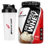 Kit - Delicious Whey - 900g Cappuccino + Coqueteleira - BodyAction