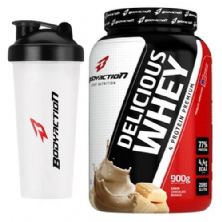 Kit - Delicious Whey - 900g Chocolate Branco + Coqueteleira - BodyAction