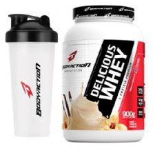 Kit - Delicious Whey - 900g Creme de Baunilha + Coqueteleira - BodyAction