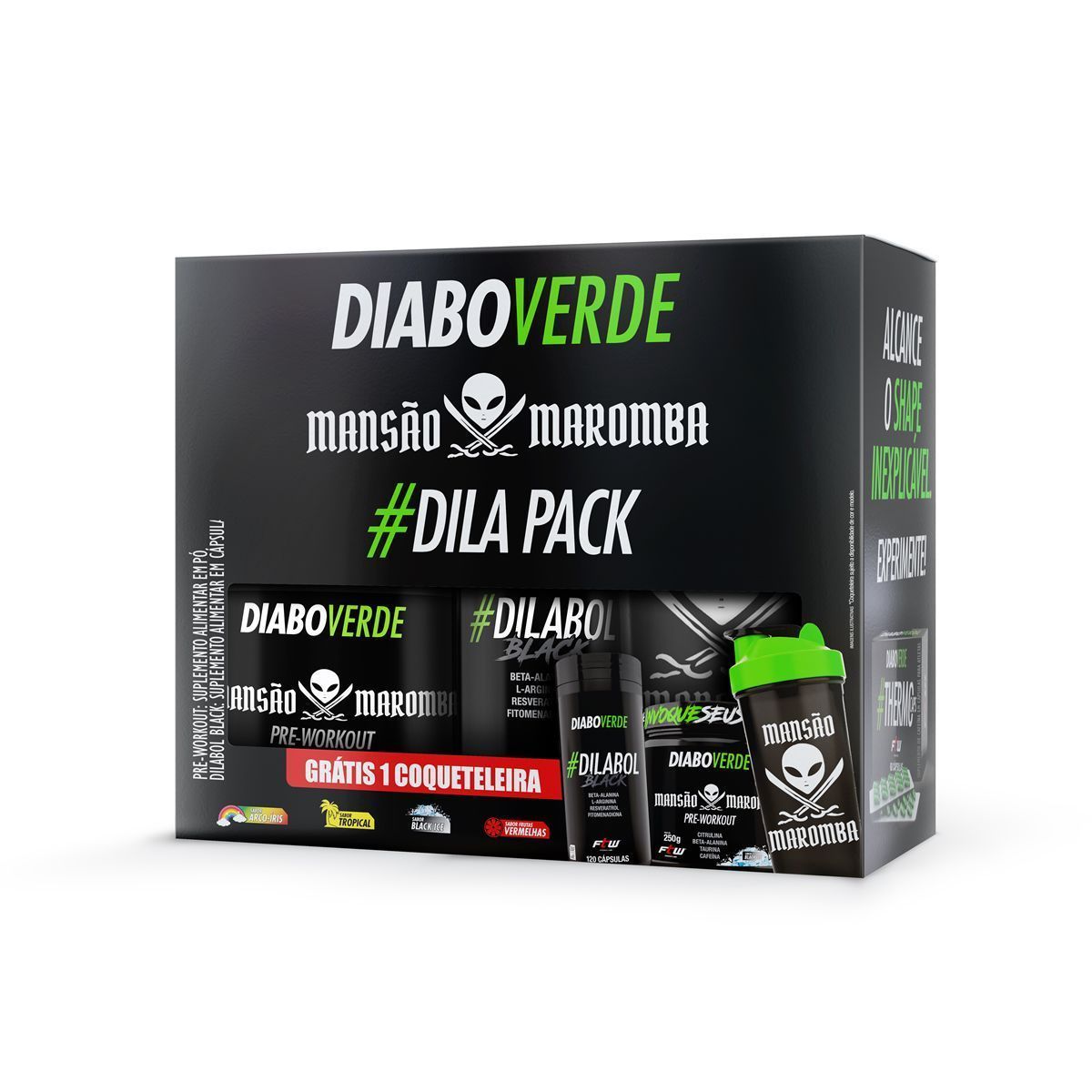 Kit #Dila Pack Mans�o Maromba - Arco-�ris - FTW