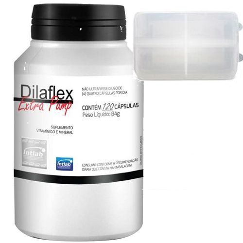 Kit Dilaflex Extra Pump - 120 C�psulas + Porta Comprimidos - Intlab