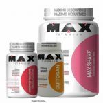 Kit Emagrecedor Max Shake 400g Mor + Quitosana 60 Caps + Cromo 60 caps - Max Titanium